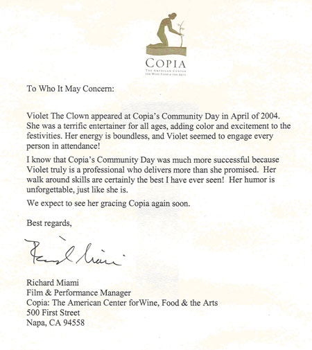Copia Letter