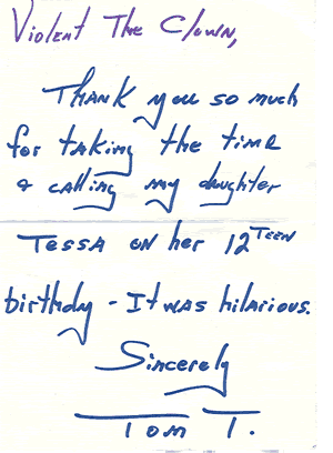 thank you from Tom T
